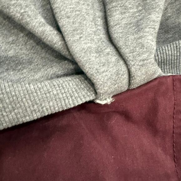 3.1 Phillip Lim Long Sleeve Draped Knit Dress in Gray/Burgundy, Size S - Picture 6 of 9